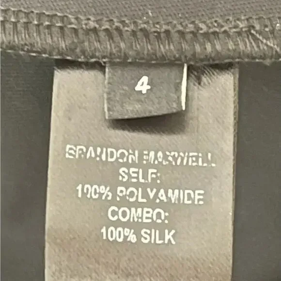 Brandon Maxwell Zip Pocket Midi Sheath Neoprene Dress in Black Size 4 - Picture 8 of 10